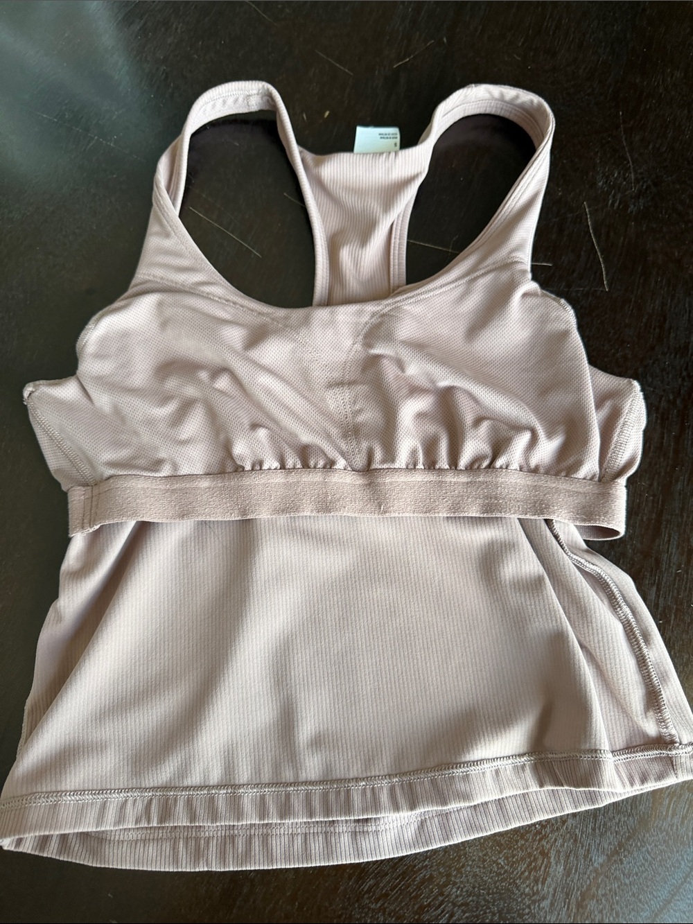 all in motion Blush Ribbed Racerback Tank - Picture 6 of 6